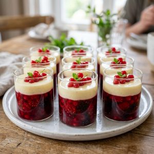 Rote Grütze mit Vanillesoße von ehab catering