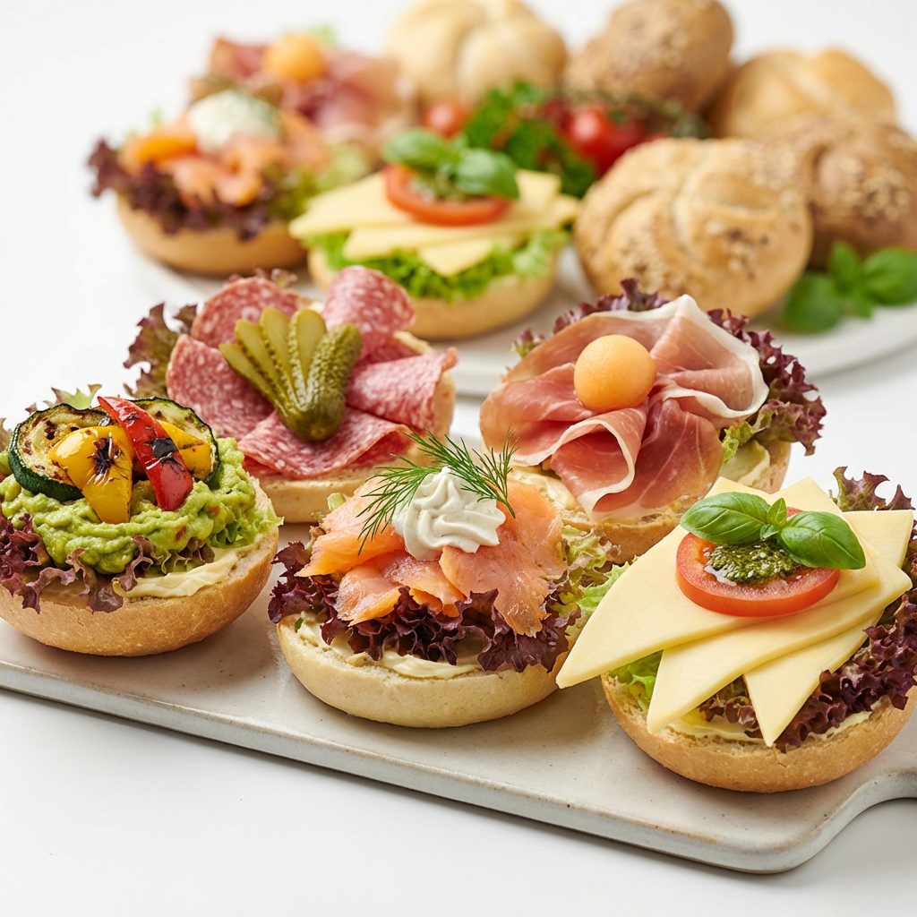 verschiedne belegte brotchen