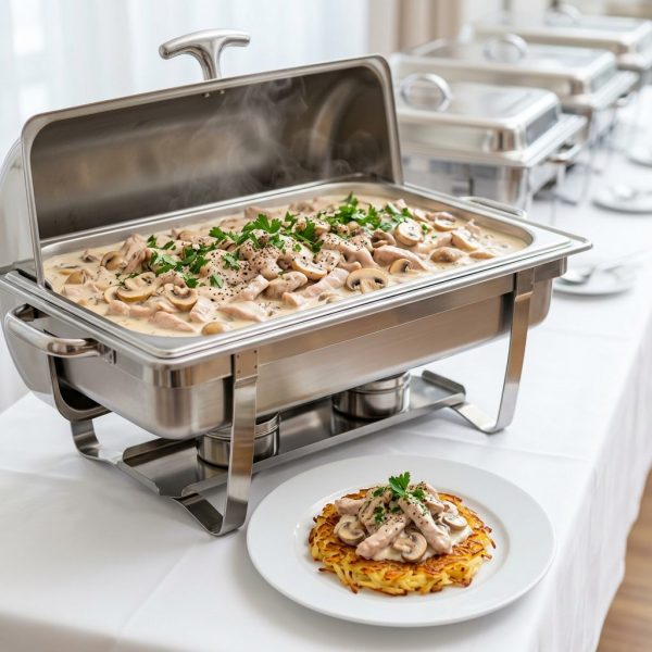 Kalbsgeschnetzeltes mit Champignons-Rahm Sauce von ehab catering