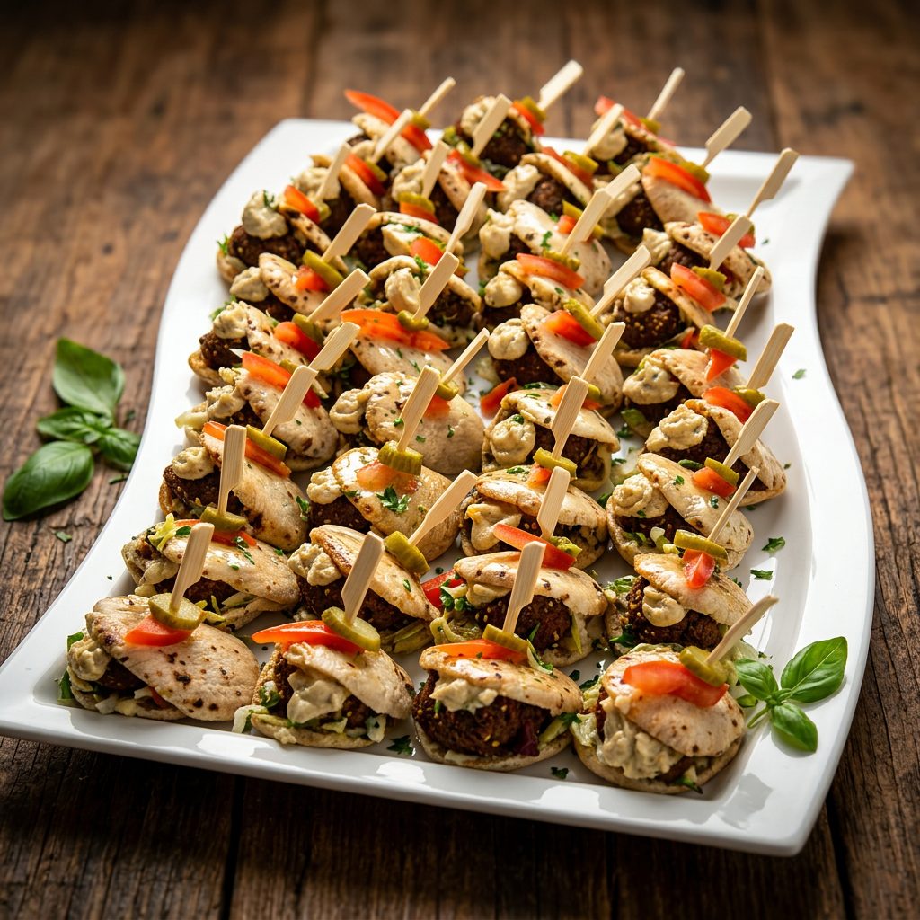 mini-pita-falafel-platte von ehab catering