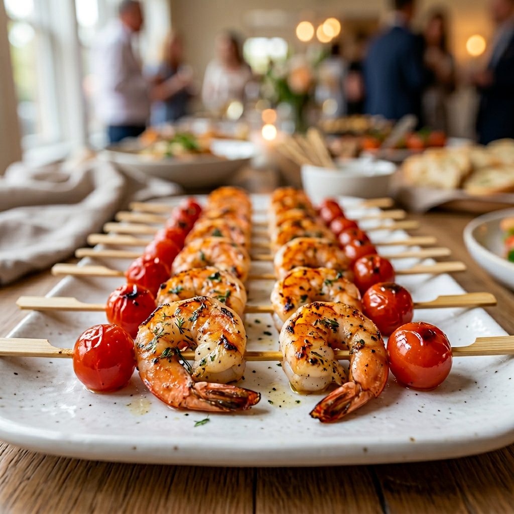 scampi-cherrytomaten-spiesse von ehan catering