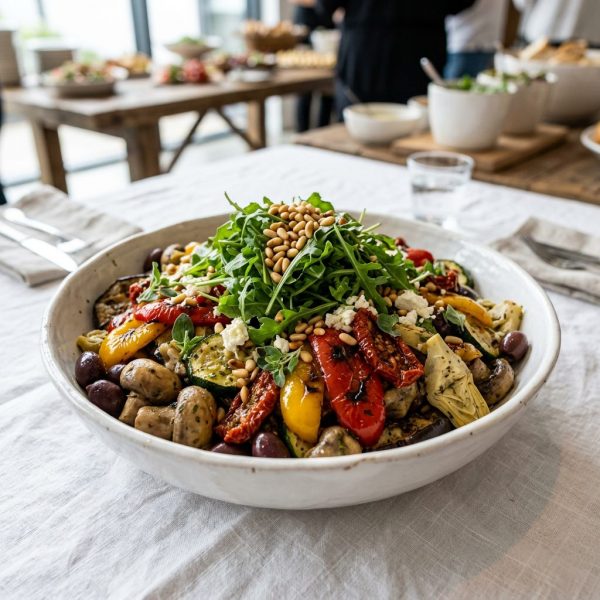 Antipasti-Salat-in-der-Schuessel von ehab catering