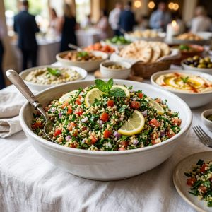 Taboulé salat im schussel von ehab catering