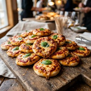 Mini-Pizzen Tomaten, Mozzarella von ehab catering