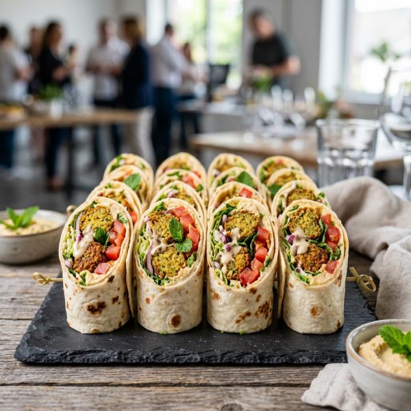 Mini Wraps mit Falafel von ehab catering