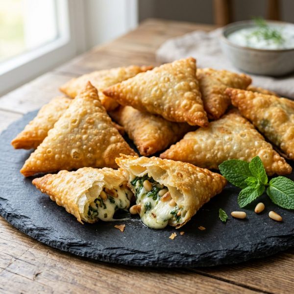 sambusa-mit-kaese-spinat von ehab catering