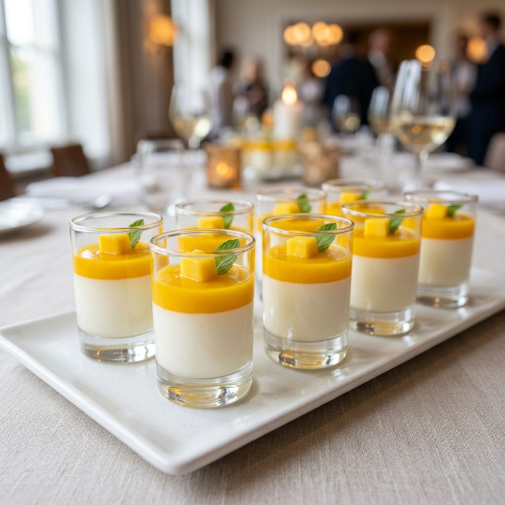 Panna Cotta mit Mangospiegel von ehab catering