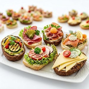 verschiedene belegte brötchen