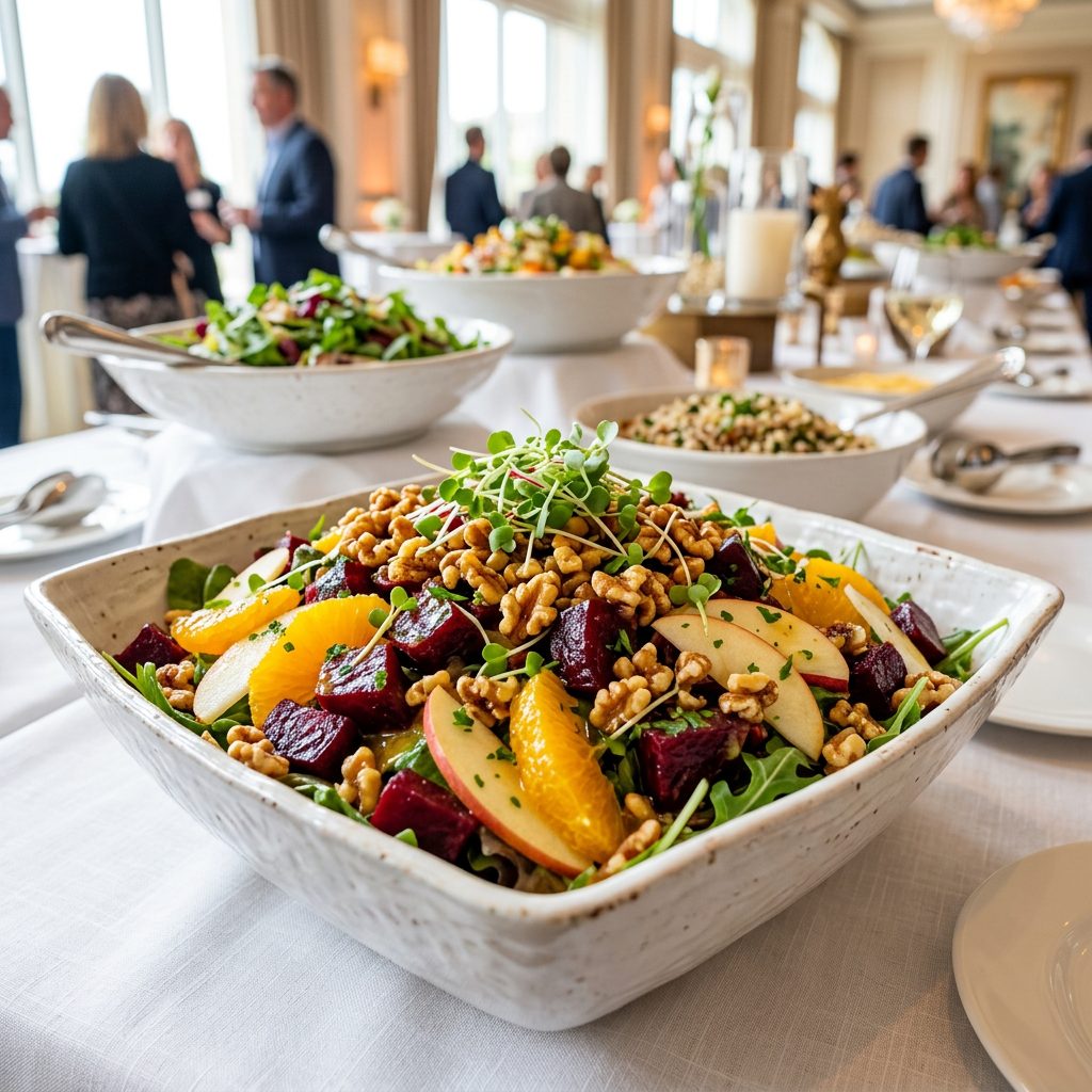 rote-bete-apfel-salat im schussel von ehab catering