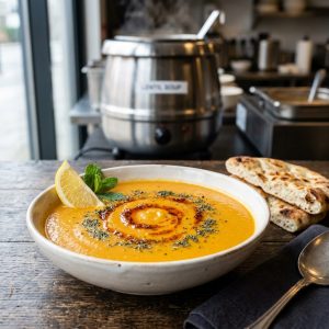 Orientalische rote Linsensuppe von ehab catering