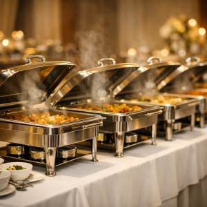 warmsbuffet mit warme speisen