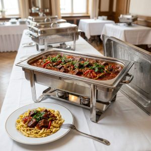 Rindergulasch mit dunkler Paprikasauce von ehab Catering