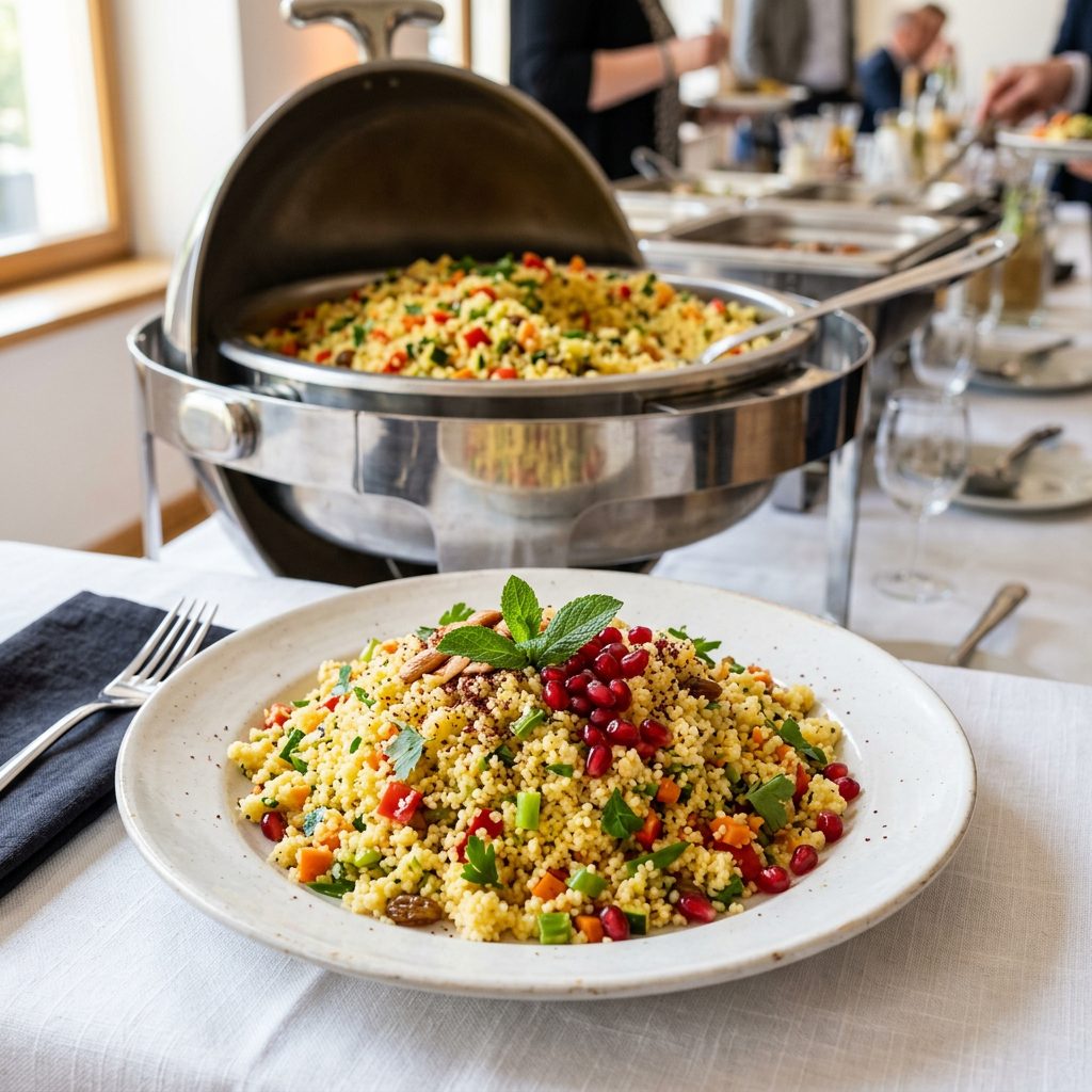 Orientalischer Couscous -beilage von ehab catering
