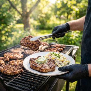 Schweinenackensteak-gegrillt von ehab Catering