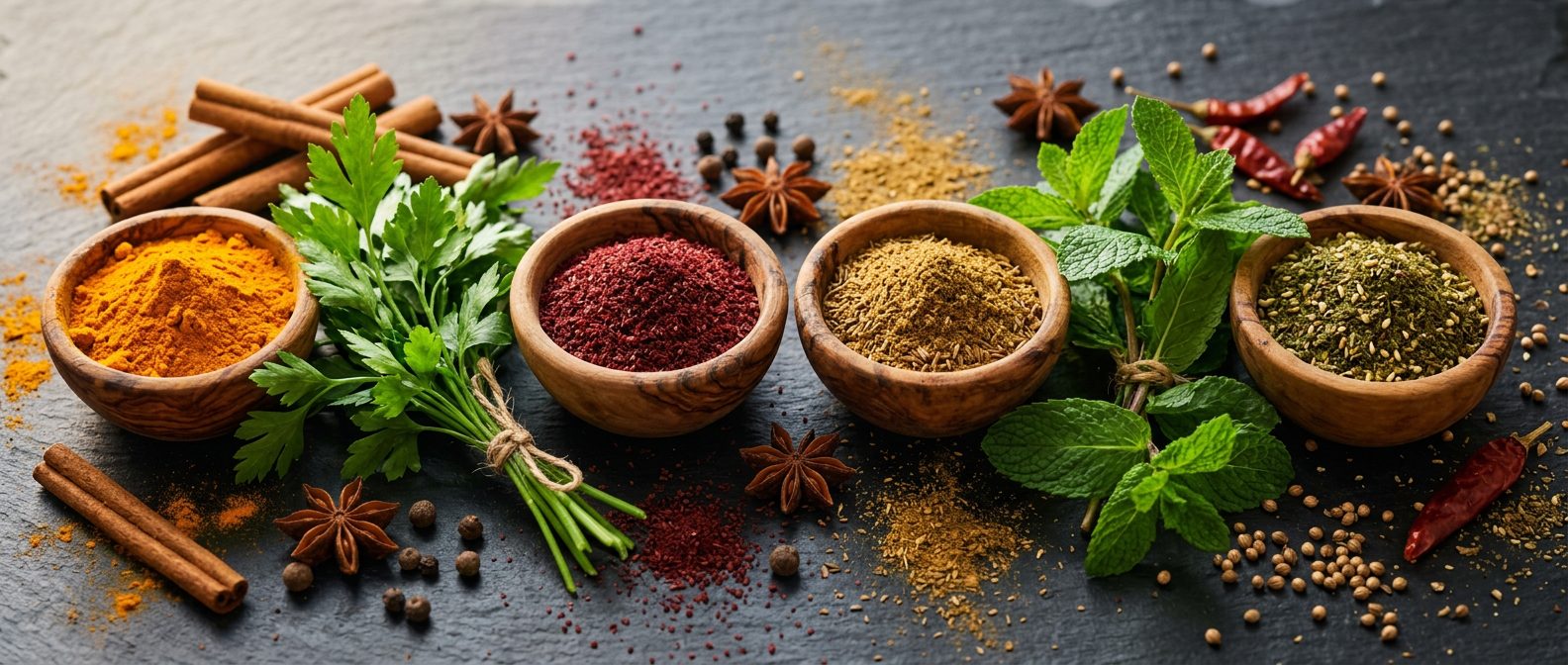 gewürste und kräuter Banner von ehab catering