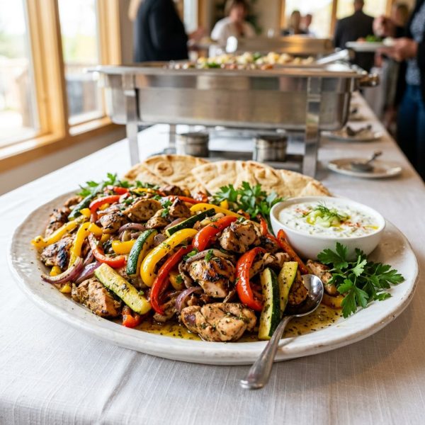 haehnchengyros-mit-gemuesestreifen von ehab catering